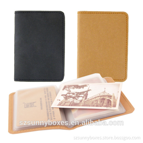 Ultra Slim Waterproof Recycle Kraft Paper ID Card Name Card Holder Album Bag